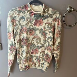 Vintage silk angora mock turtleneck